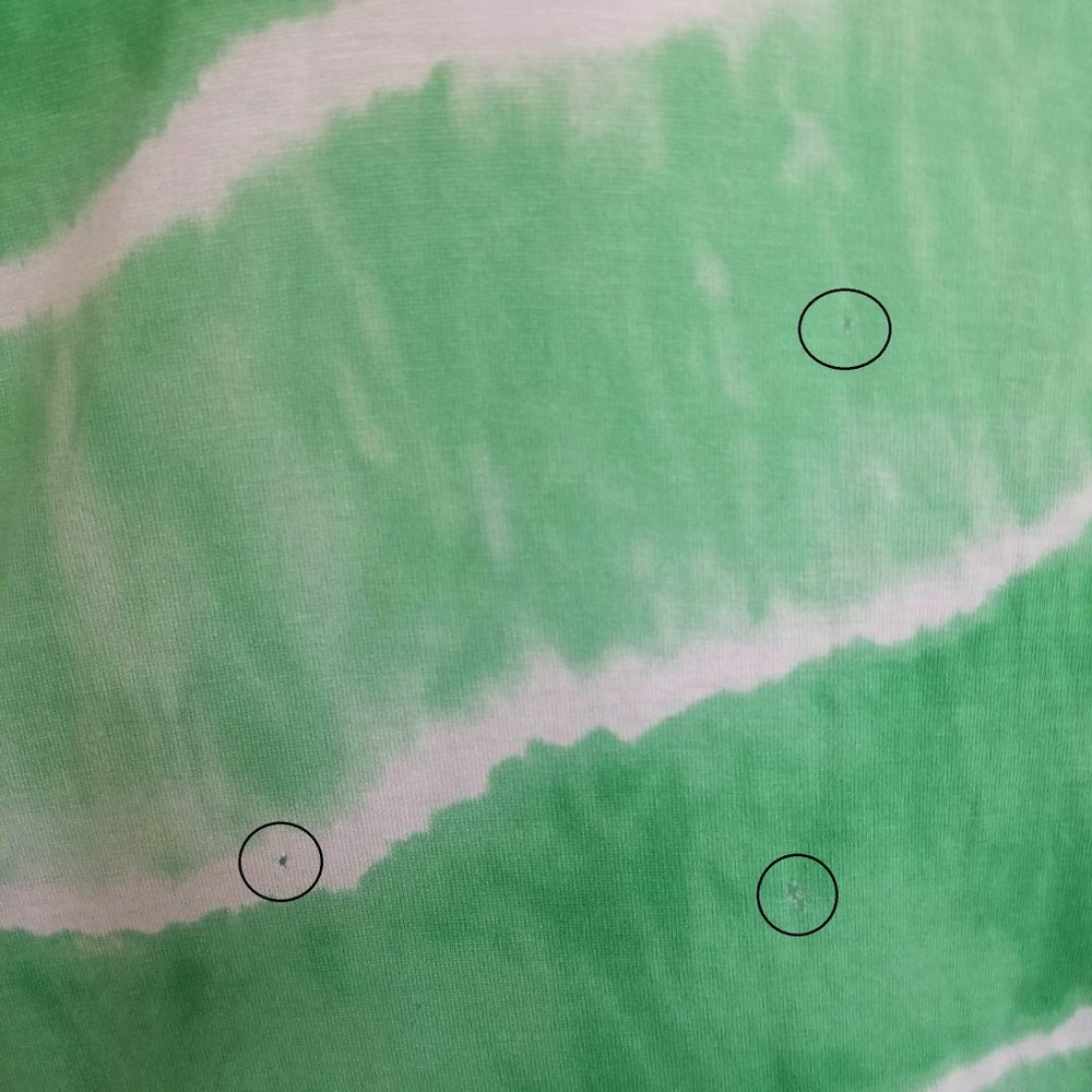 INC International Concepts Top Tunic Green & White Tie Dye Sequins Size 0X - Picture 11 of 12